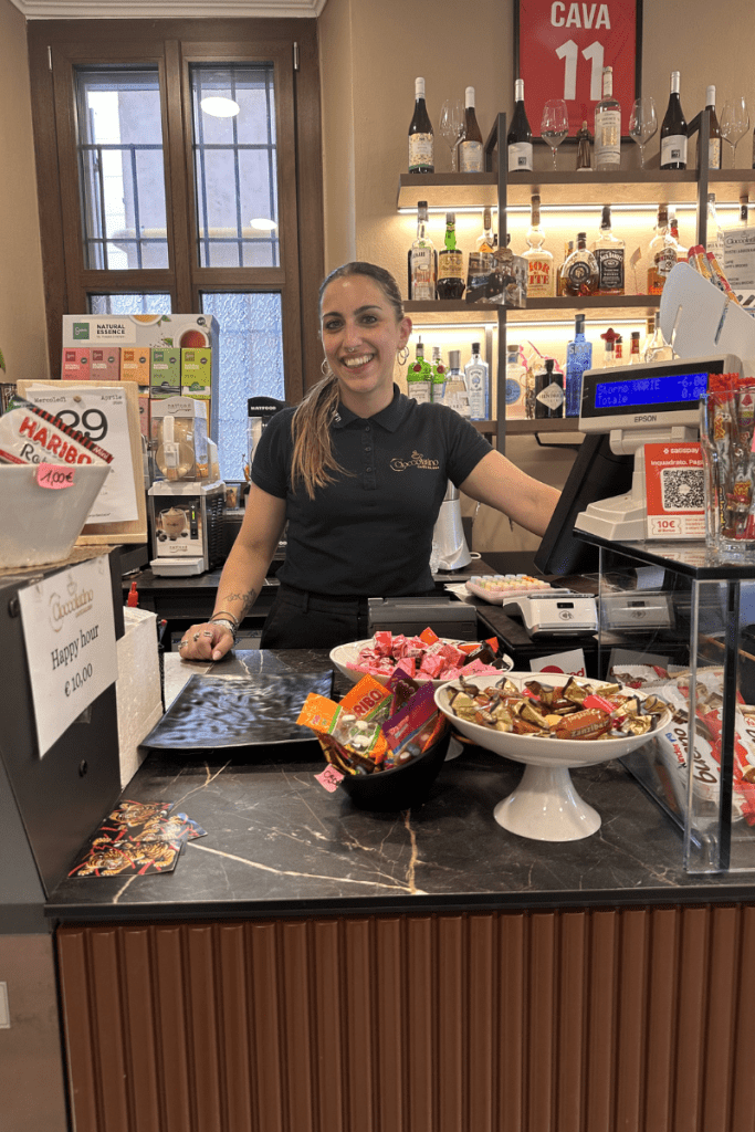 FIORELLA TITOLARE DEL CIOCCOLATINO CAFFE SETTIMO MILANESE